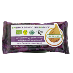 Biosnack ecológico de higo con arándano